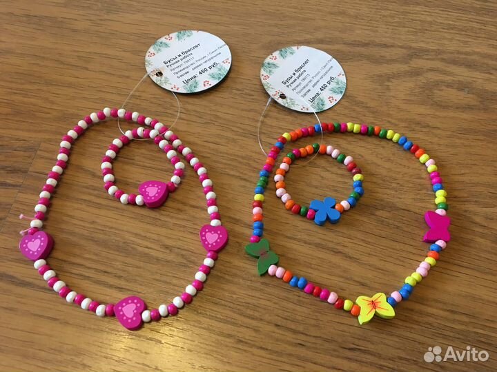 Новая детская бижутерия из дерева