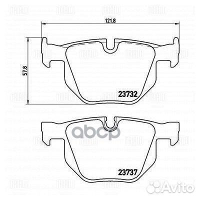 Колодки торм. для а/м BMW 5 (E60) (03) /6 (E63)