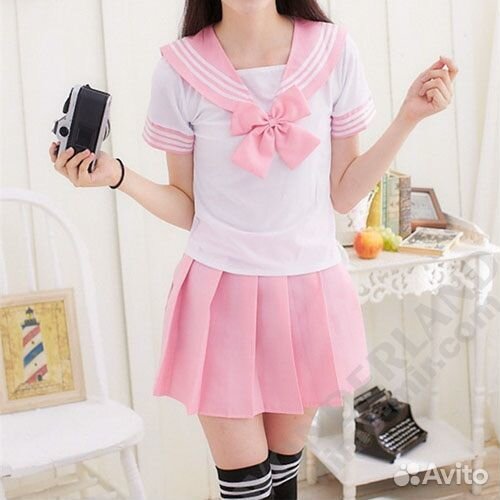 Японская школьная форма розовая косплей