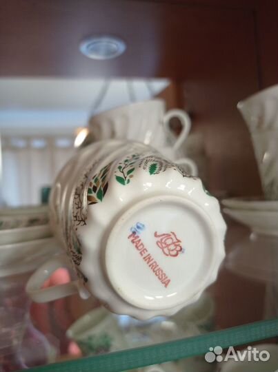 Сервиз/Кофейные/чайные пары СССР. Кост. фарфор лфз