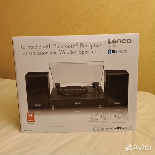 Виниловый проигрыватель lenco ls-101 bk