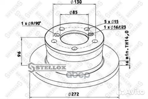 85-00763-SX диск тормозной 272x97x16x85 n5+n1d17