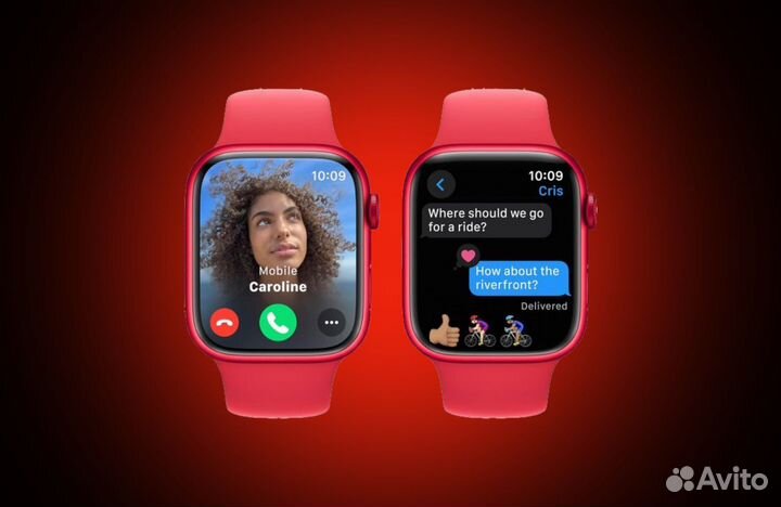 Часы apple Watch 9 41 mm red