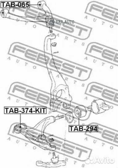 Febest TAB-294 Сайлентблок передн нижн рычага (гид