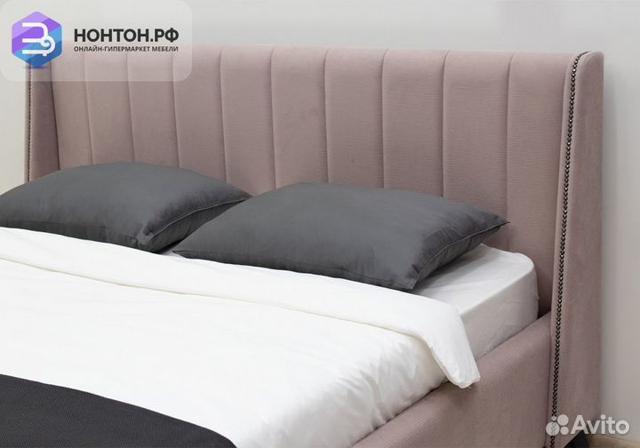 Кровать Мелисса светло-розовая