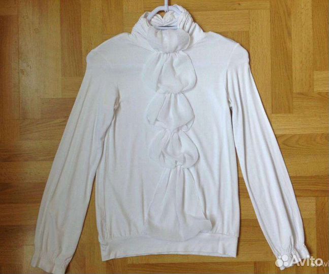 Блузка школьная с жабо рост 158 см, Польша