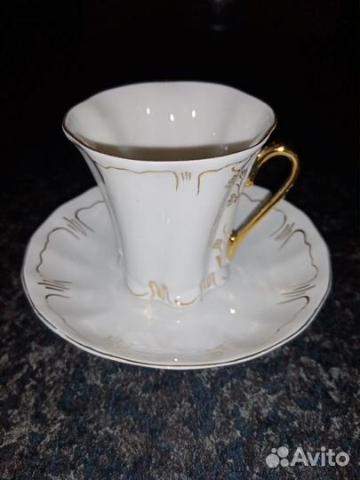 Чашка с блюдцем (кофейная пара, Вербилки, нач.90х)