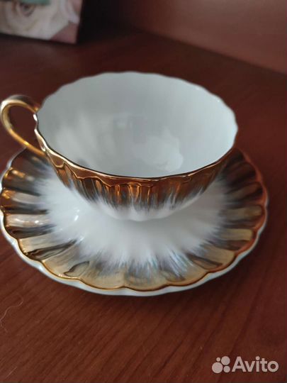 Чашка с блюдцем фарфор
