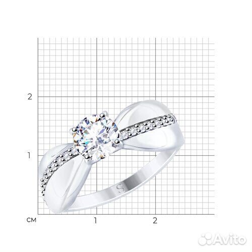 Кольцо Diamant из серебра, 94-110-01222-1, р.19,5