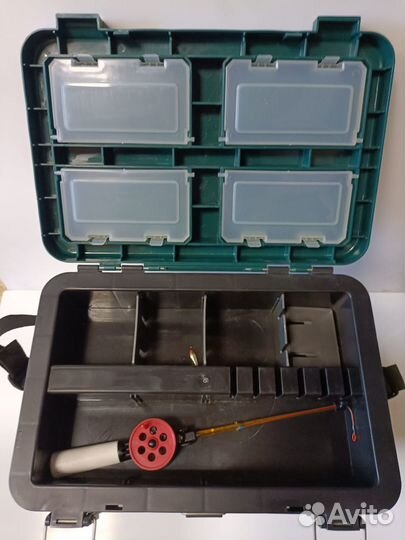 Ящик рыболова зимний Helios 19 л + накомарник