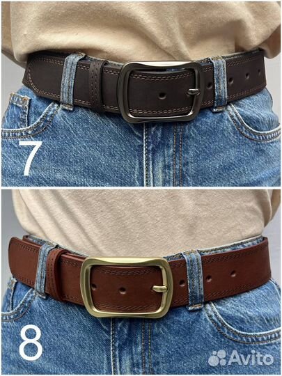 Женский кожаный ремень ручной работы