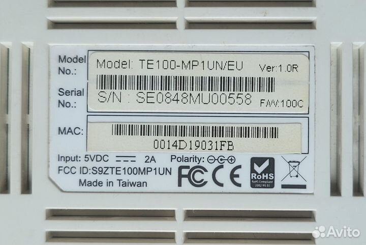 Принт-сервер Trendnet TE100-MP1UN