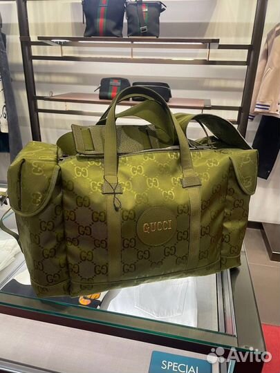 Сумка Gucci дорожная 52x29x27 кожа+текстиль одна