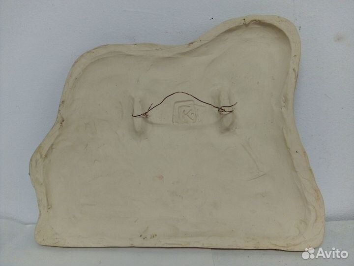 Керамический рельеф(плакетка) салуки