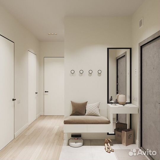 Скрытые межкомнатные двери