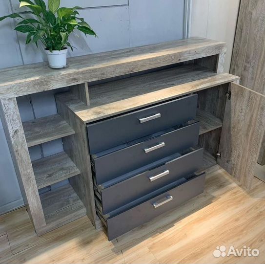 Комод Ангара графит- юкон