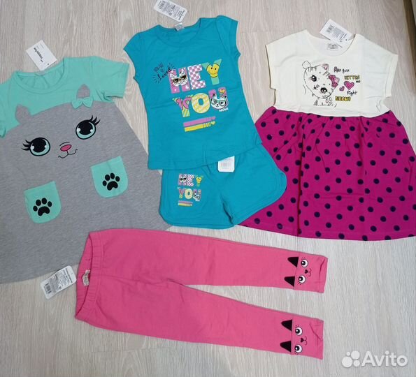 Одежда для девочки новая пакетом рост 110