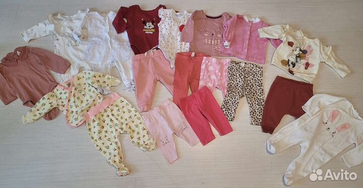Детская одежда для девочек пакетом 62 68 см