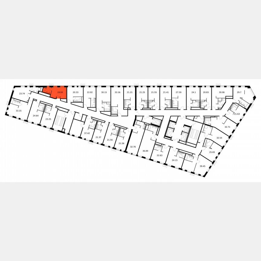 Апартаменты-студия, 19,9 м², 2/15 эт.