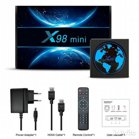 Тв-приставка X98 mini 16Gb/2Gb, Android