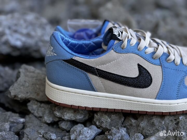 Кроссовки Nike Air Jordan 1 x unc blue low