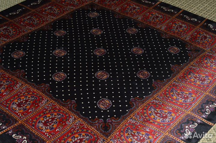 Винтажный шелковый платок Восточная ночь шелк 1980