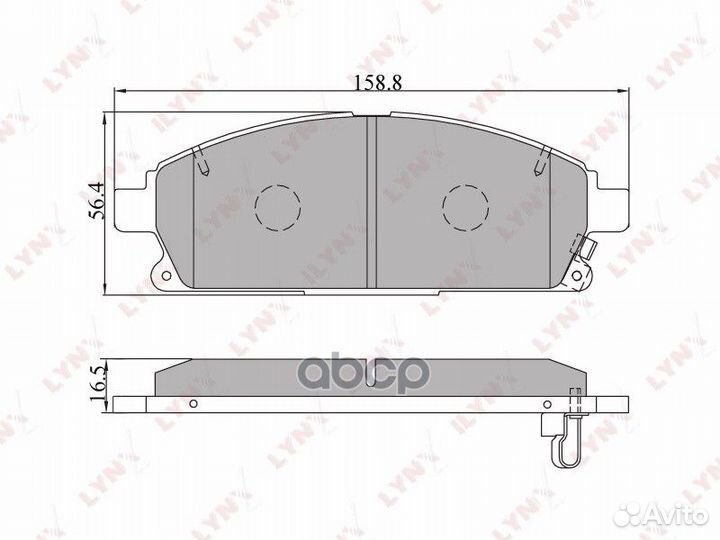 Колодки передние lynxauto BD-5704 nissan pathfi