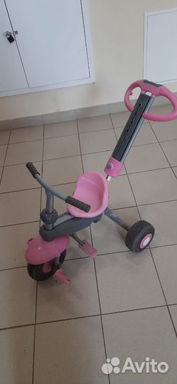 Трехколесный велосипед SMART trike с ручкой