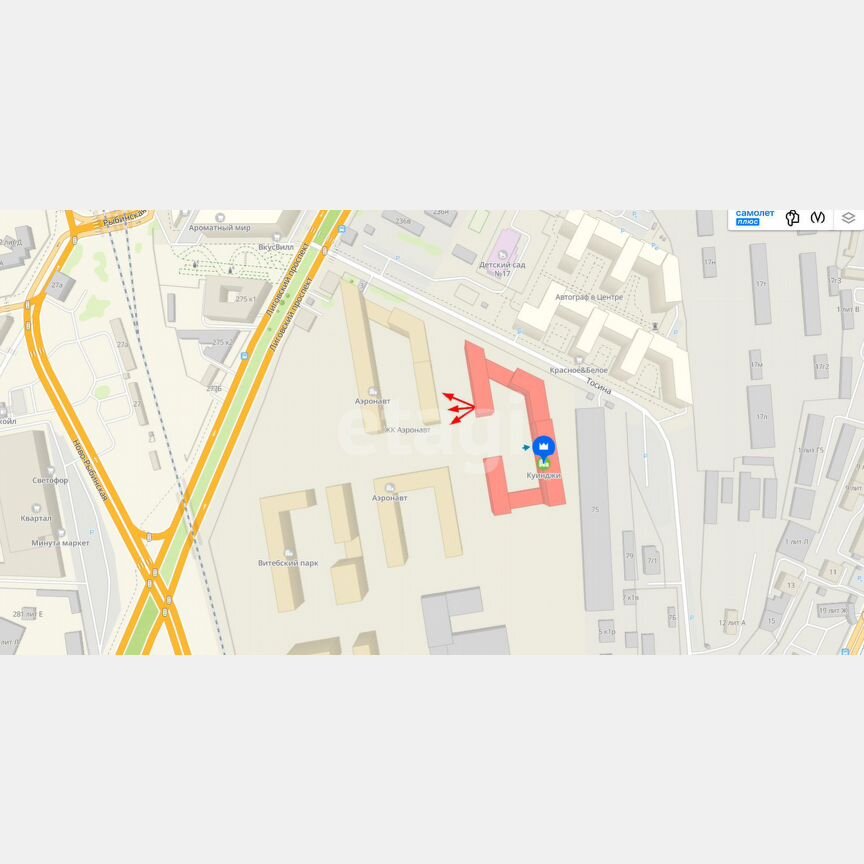 1-к. квартира, 32,8 м², 7/14 эт.