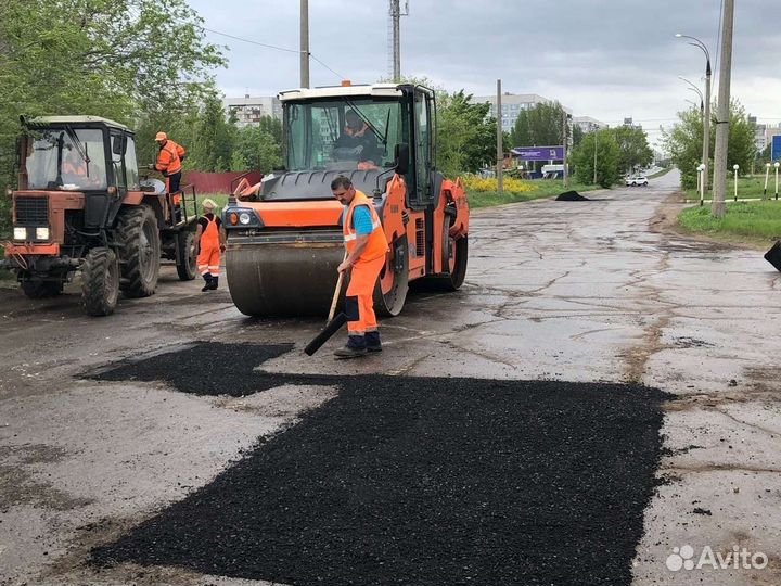Асфальтирование, укладка асфальта ямочный ремонт