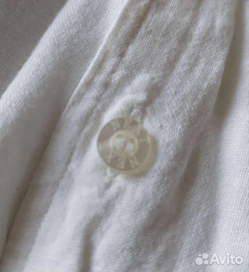 Рубашка лен/хлопок на мальчика 110 next