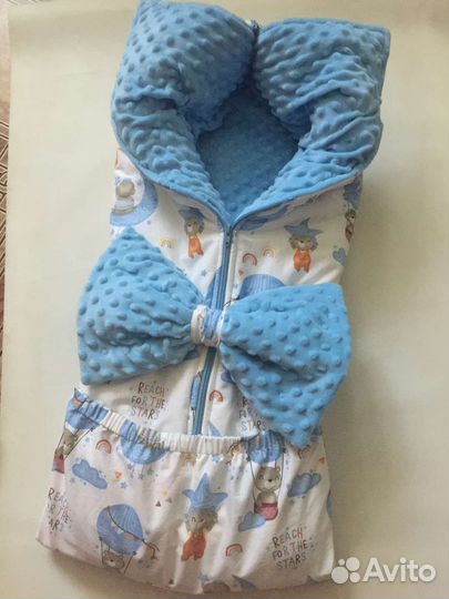 Конверт на выписку для мальчика осень зима