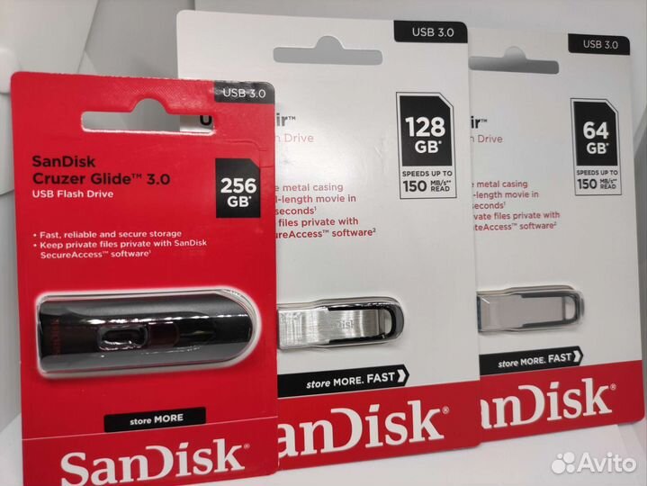 Новые Флешки SanDisk Ultra Flair 64/128/256 Гб