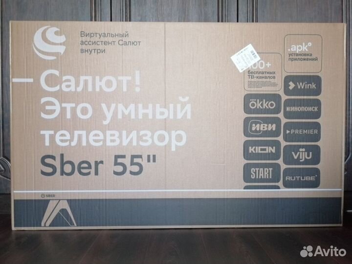 Телевизор 55 Sber SDX-55U4127, (139 см), UHD 4K