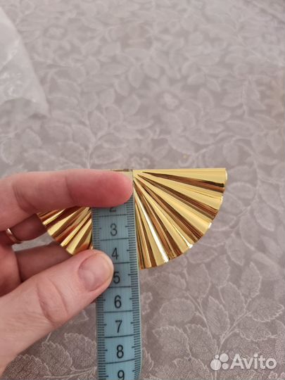 Ручка золото мебельная 32 мм Fan