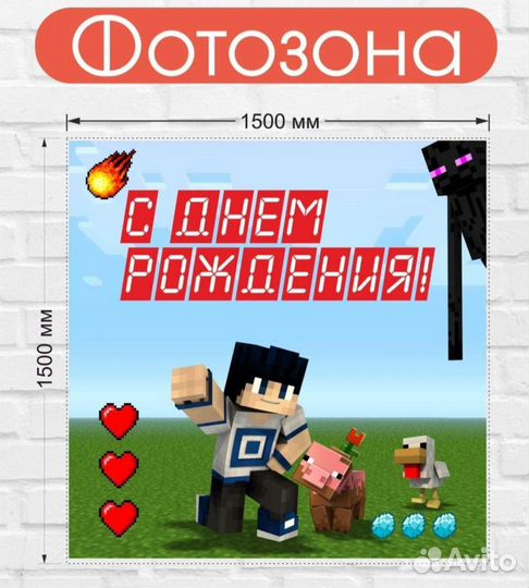 Банер на день рождения фотозона