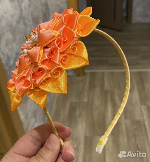 Ободок для девочки ручной работы