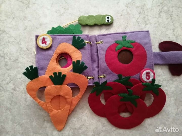 Развивающая книга из фетра 