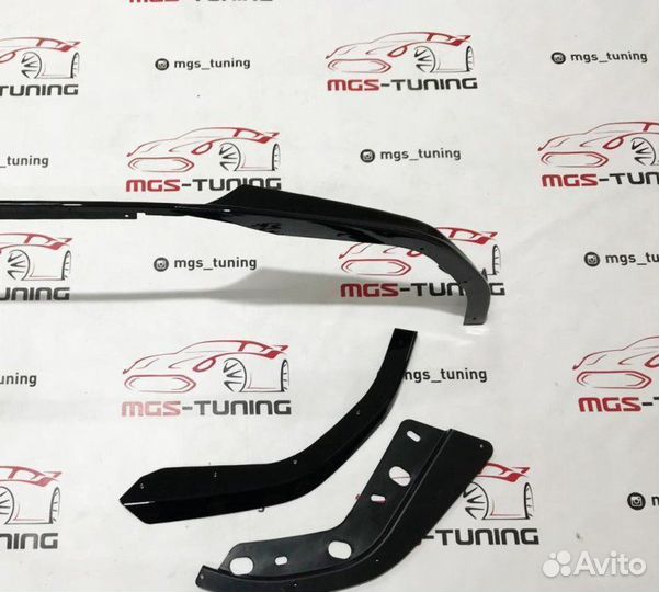 Губа BMW 3 series G20 M340 Черный глянец