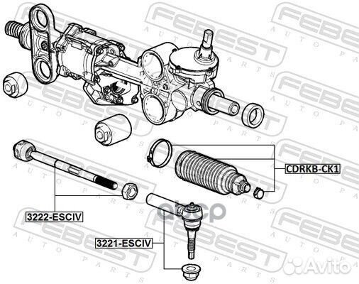 Тяга рулевая 3222esciv Febest