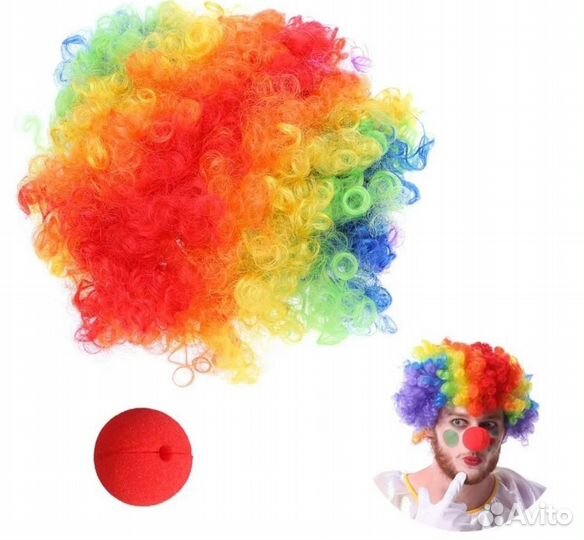 Парик клоун