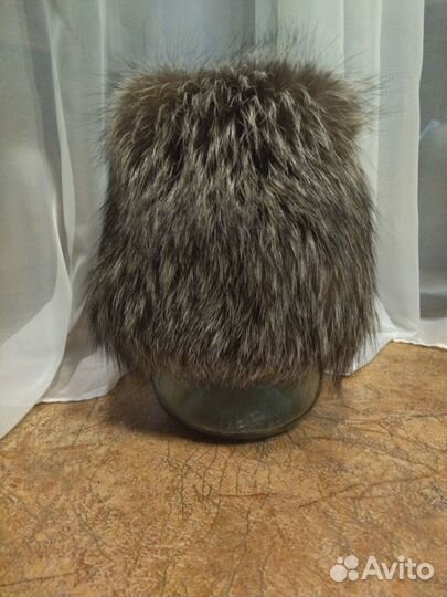 Шапка зимняя меховая женская чернобурка