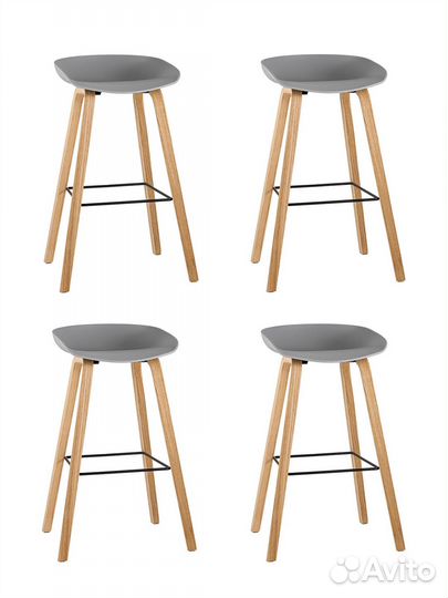 Стул барный libra серый 4 шт