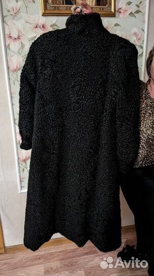 Шуба мутон черный