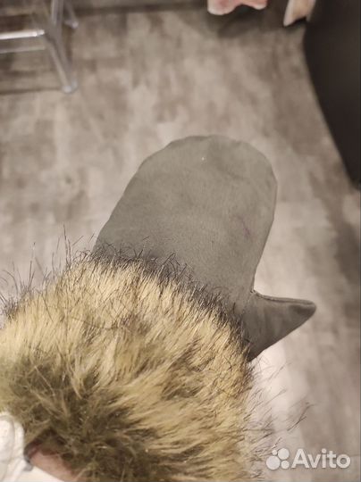 Варежки с меховым манжетом Pieces