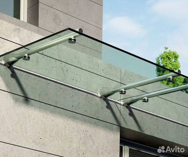 Стеклянный козырек от производителя