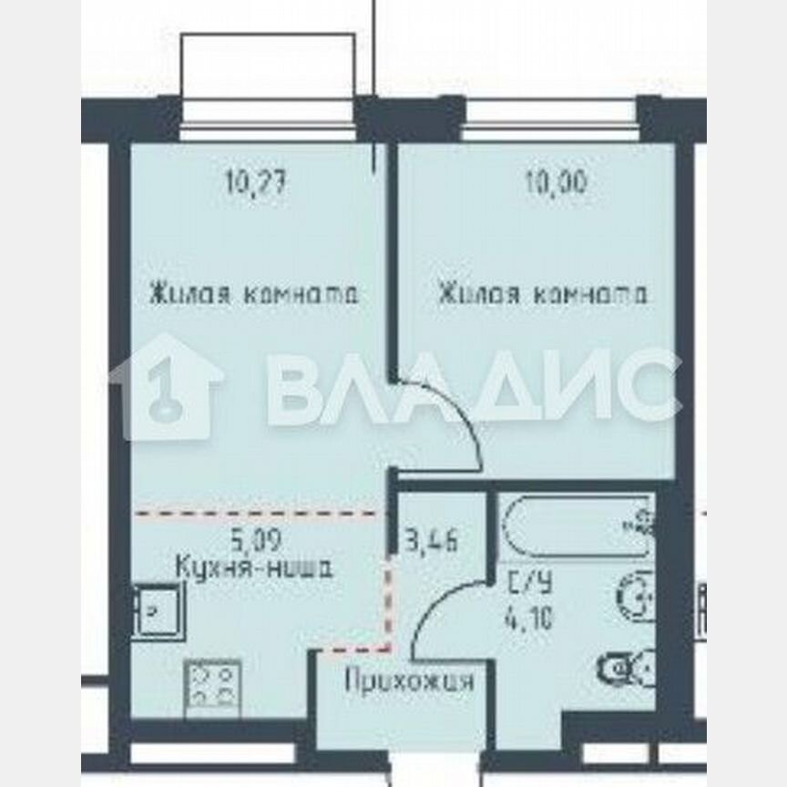 1-к. квартира, 32,9 м², 2/9 эт.