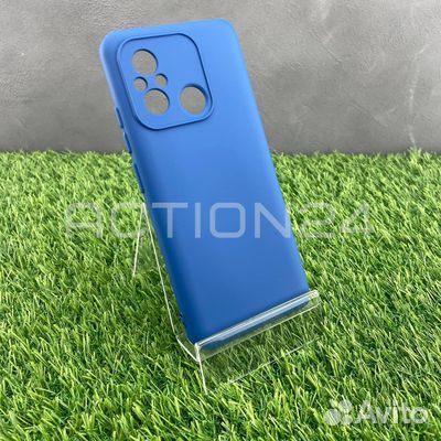 Чехол на Xiaomi Redmi 12C (синий) Silicone Case