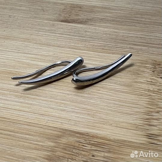 Серебряные серьги каффы