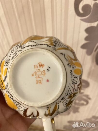 Чашка с блюдцем лфз СССР